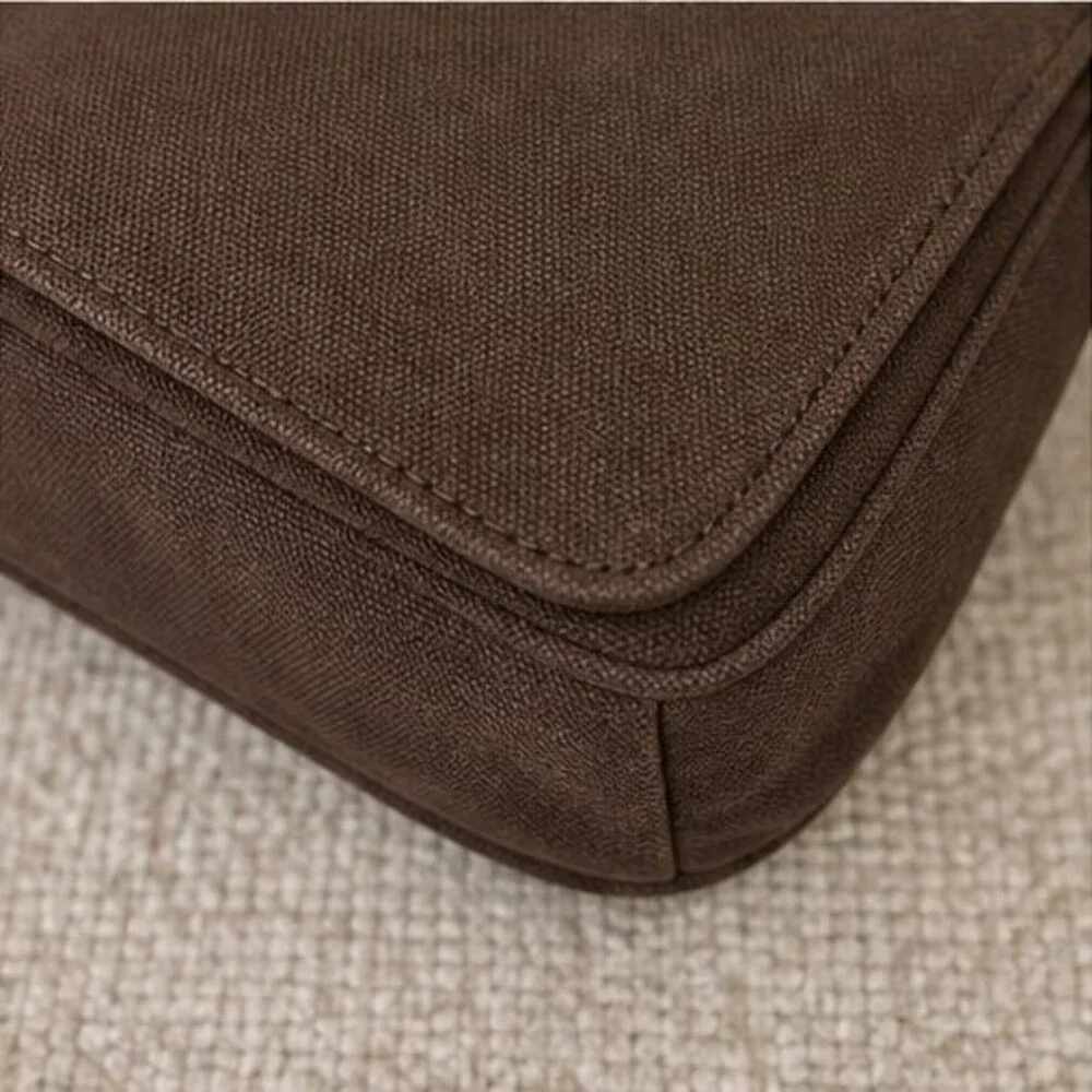 Brown Canvas Crossbody Bag
